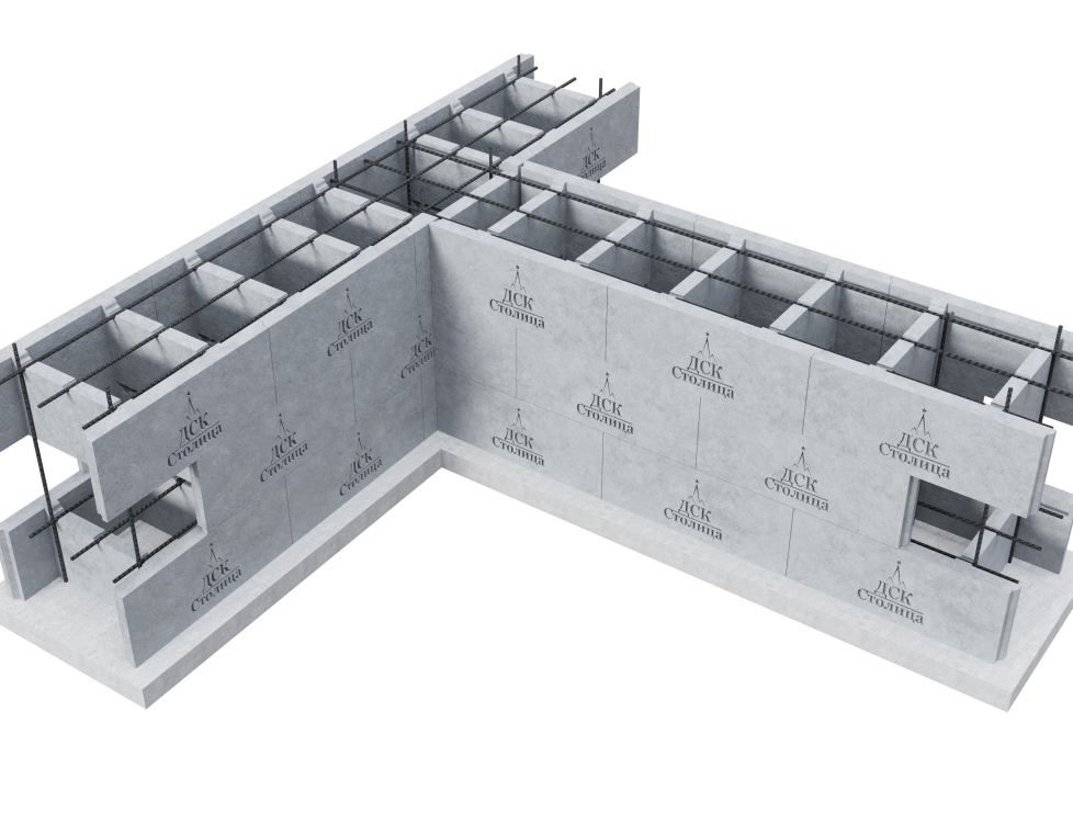 Бетонная несъемная опалубка БФ 500х400х200x50мм